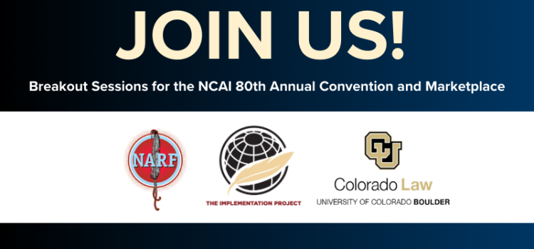 Join Us At NCAI’s 80th Annual Convention and Marketplace For Our Breakout Sessions This November