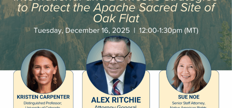 UN Declaration in Action: International and Domestic Strategies to Protect the Apache Sacred Site of Oak Flat