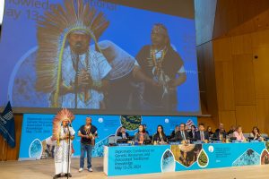 Indigenous leaders present at the Diplomatic Conference on Genetic Resources and Associated Traditional Knowledge in 2024